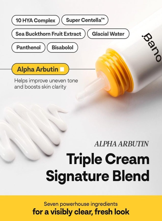 Bano Alpha Arbutin Triple Cream – Face Moisturizer with Alpha Arbutin & Niacinamide | Hydrating Hyaluronic Acid | Korean Skincare for Sensitive Skin | Fragrance-Free | 2.02 fl oz - Image 5